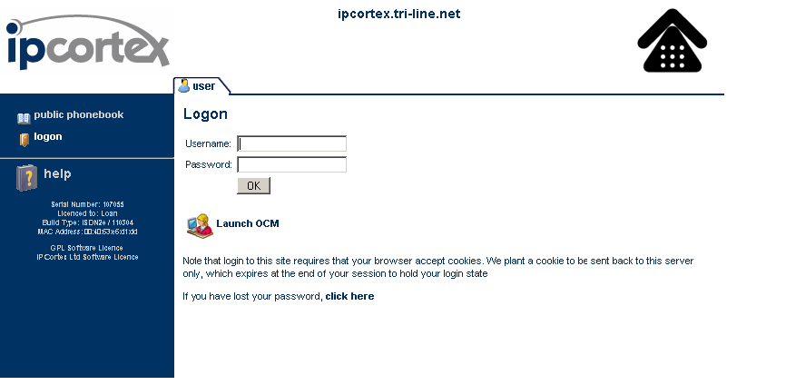 ipcortex login