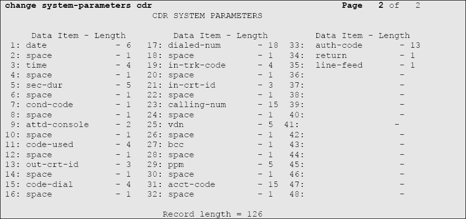 change system perameters page 2