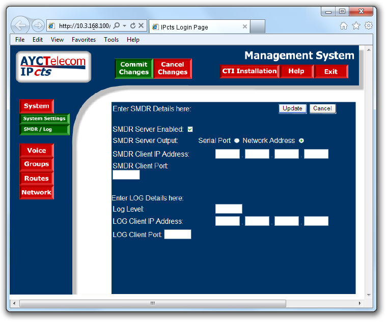 SMDR page