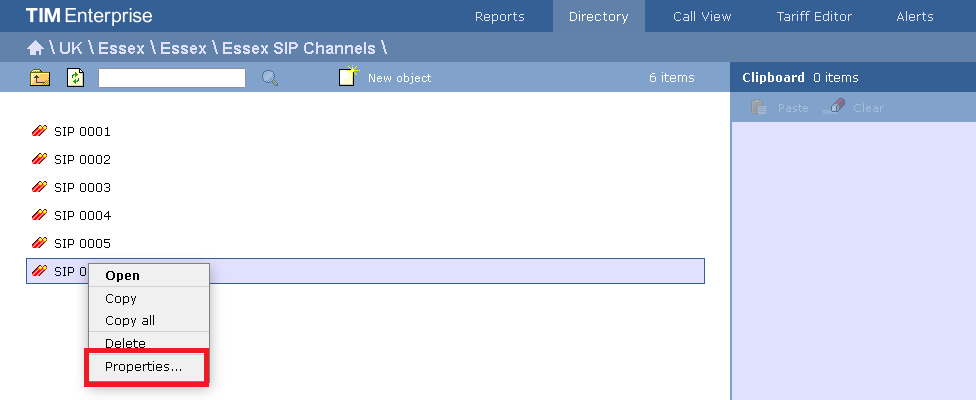 Channel properties