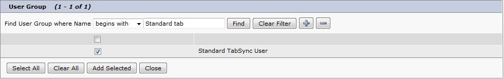 cisco Standard TabSync setup