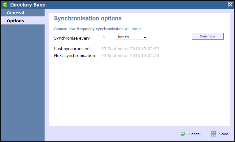 Directory Sync properties