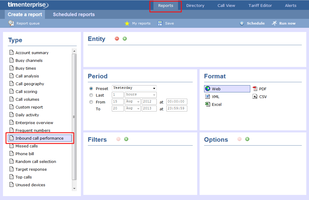 Inbound Call Performance - Running