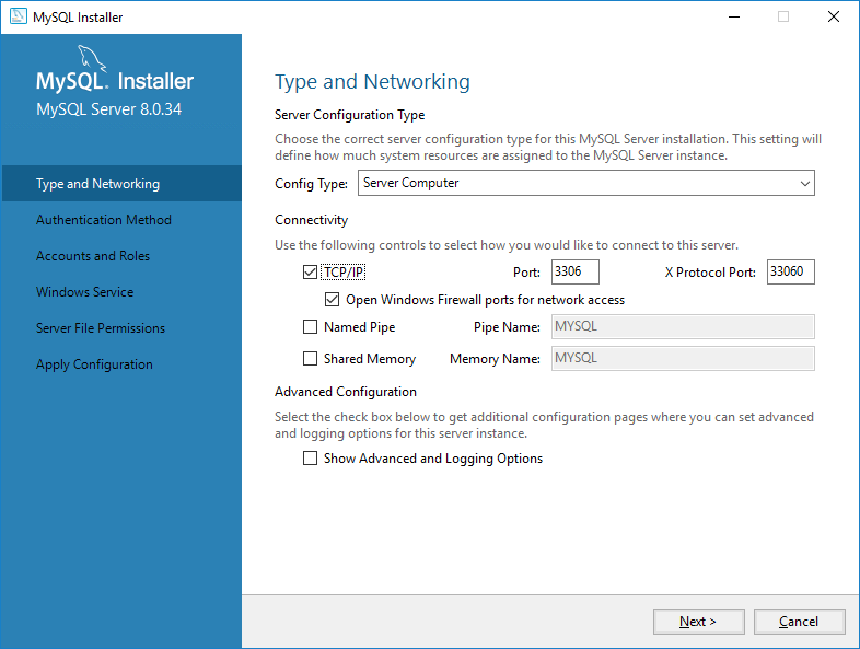 mysql_server_type_and_networking