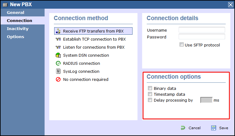 pbx connection options