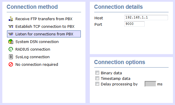 listen pbx connection