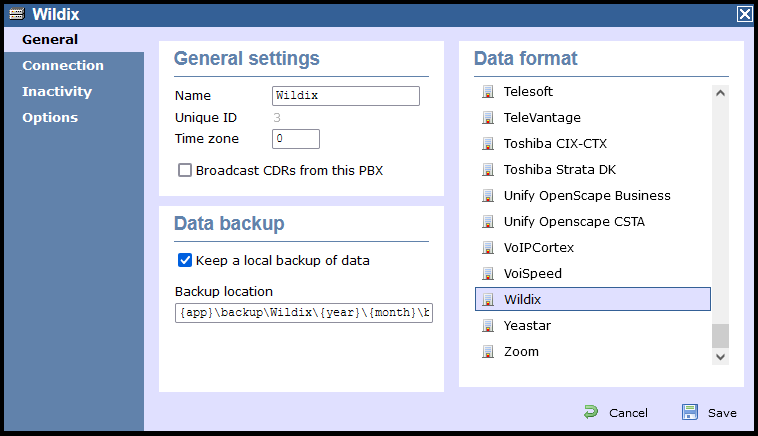 TIM Enterprise PBX dialogue